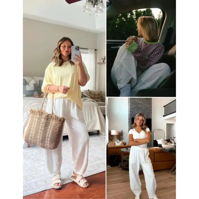 🔥SummerVibes Women's Baggy Wideleg Pants✨ | Casual Elastic Waisted ✦Palazzo Harem Pants✦ with Pockets👖 | 🚨LAST‑DAY LOW‑PRICE CLEARANCE SALE🚨