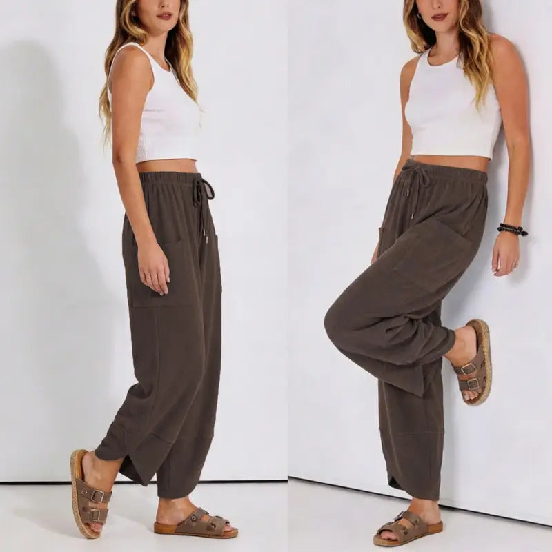 🔥SummerVibes Women's Baggy Wideleg Pants✨ | Casual Elastic Waisted ✦Palazzo Harem Pants✦ with Pockets👖 | 🚨LAST‑DAY LOW‑PRICE CLEARANCE SALE🚨