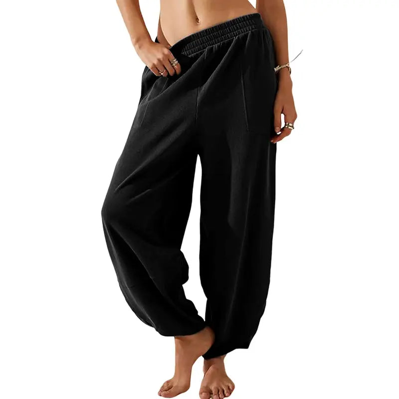 🔥SummerVibes Women's Baggy Wideleg Pants✨ | Casual Elastic Waisted ✦Palazzo Harem Pants✦ with Pockets👖 | 🚨LAST‑DAY LOW‑PRICE CLEARANCE SALE🚨