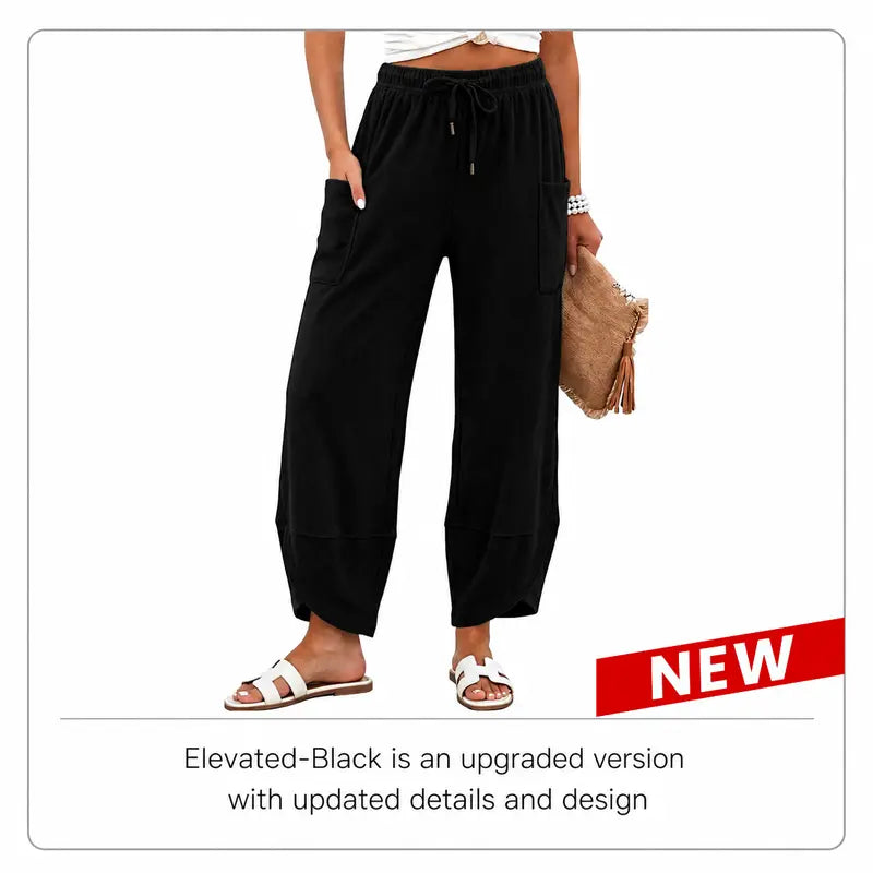 🔥SummerVibes Women's Baggy Wideleg Pants✨ | Casual Elastic Waisted ✦Palazzo Harem Pants✦ with Pockets👖 | 🚨LAST‑DAY LOW‑PRICE CLEARANCE SALE🚨