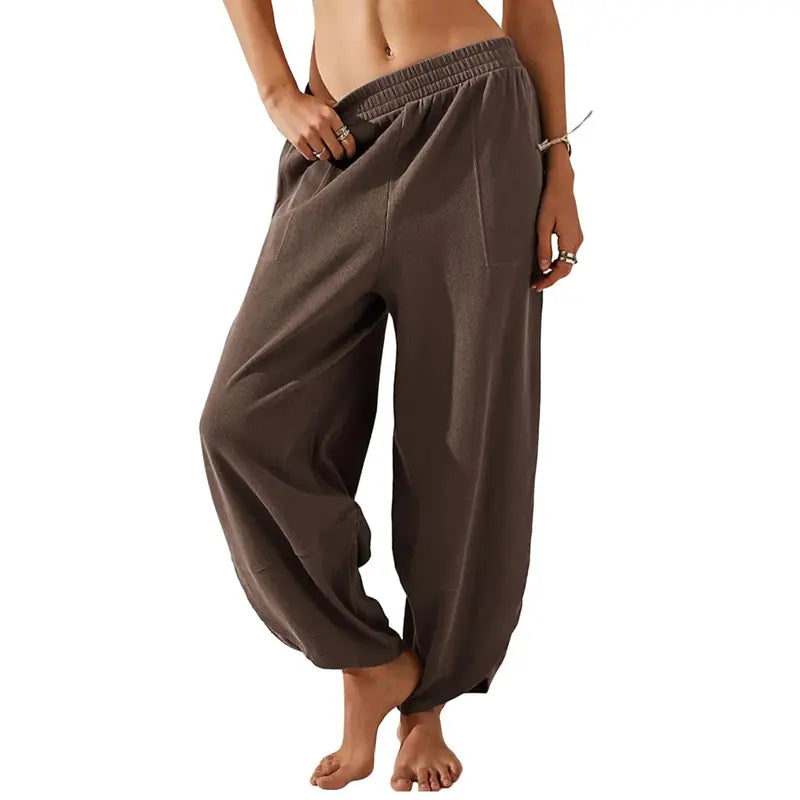 🔥SummerVibes Women's Baggy Wideleg Pants✨ | Casual Elastic Waisted ✦Palazzo Harem Pants✦ with Pockets👖 | 🚨LAST‑DAY LOW‑PRICE CLEARANCE SALE🚨