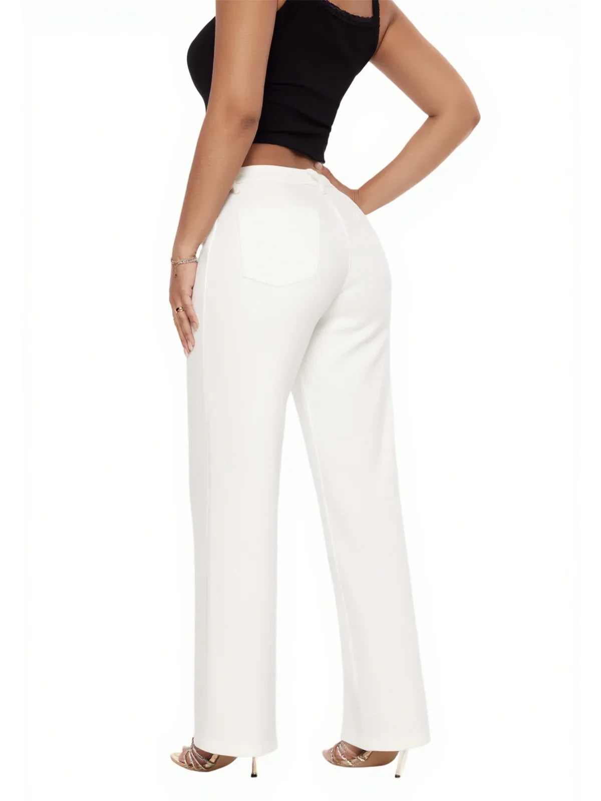 Mid-Low Rise Wide Leg Jeans