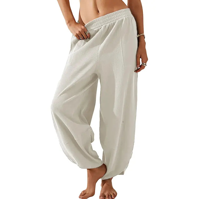 🔥SummerVibes Women's Baggy Wideleg Pants✨ | Casual Elastic Waisted ✦Palazzo Harem Pants✦ with Pockets👖 | 🚨LAST‑DAY LOW‑PRICE CLEARANCE SALE🚨
