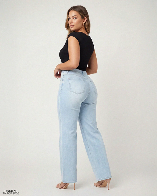 Mid-Low Rise Wide Leg Jeans