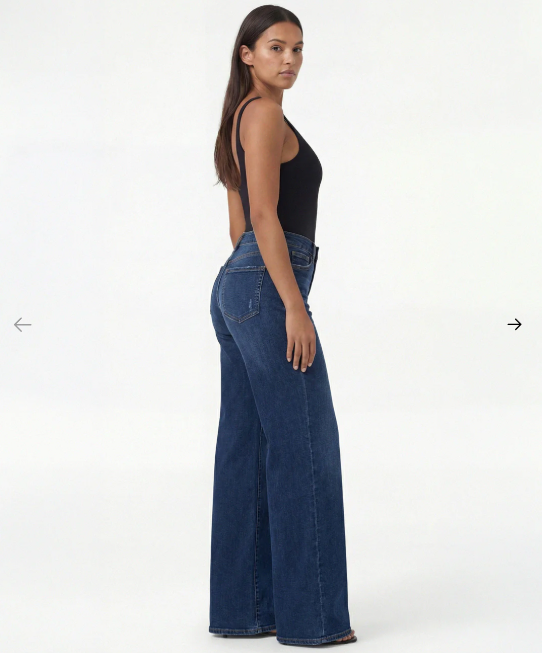 Mid-Low Rise Wide Leg Jeans
