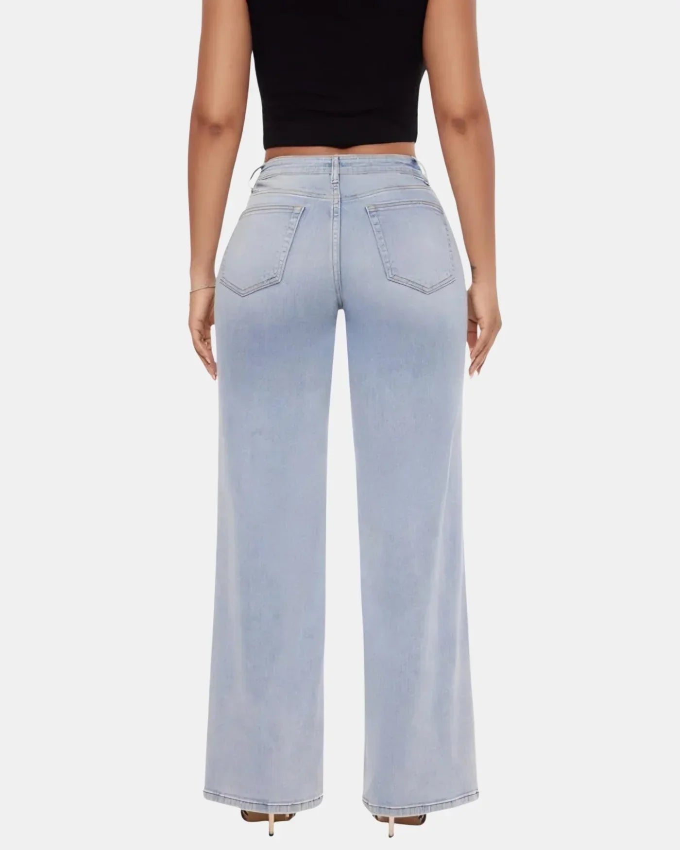 Mid-Low Rise Wide Leg Jeans